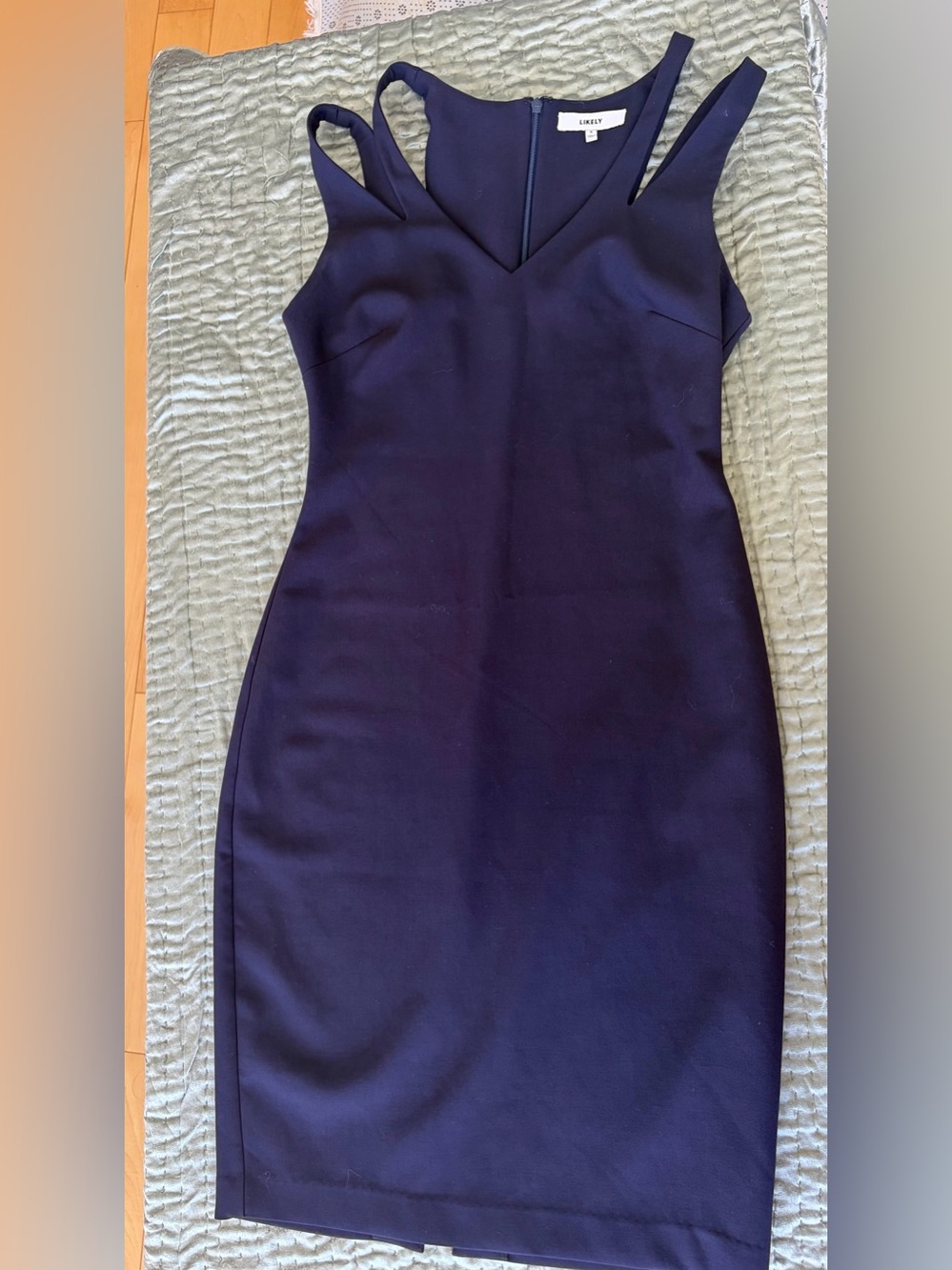 LIKELY Women's Sleeveless Midi Dress Navy Size 6